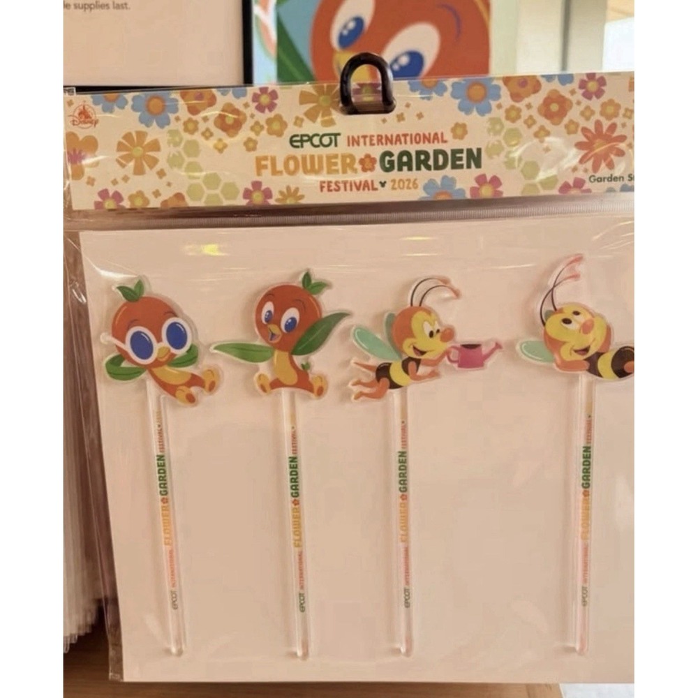 2026 Disney Parks Epcot Flower‎ & Garden Festival Orange Bird Spike Plant Stakes